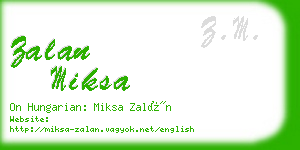 zalan miksa business card